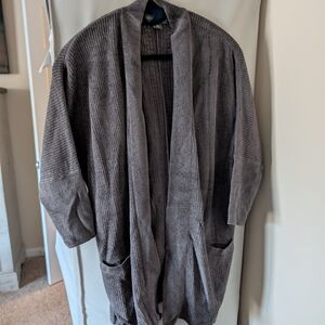 Barefoot Dreams Open Front Dolman Sleeve Ribbed Cardigan With Pockets XS/S